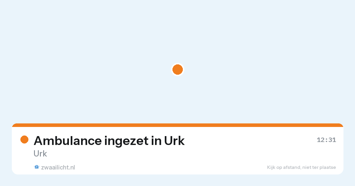 Ambulance ingezet in Urk — 25 aug 2026