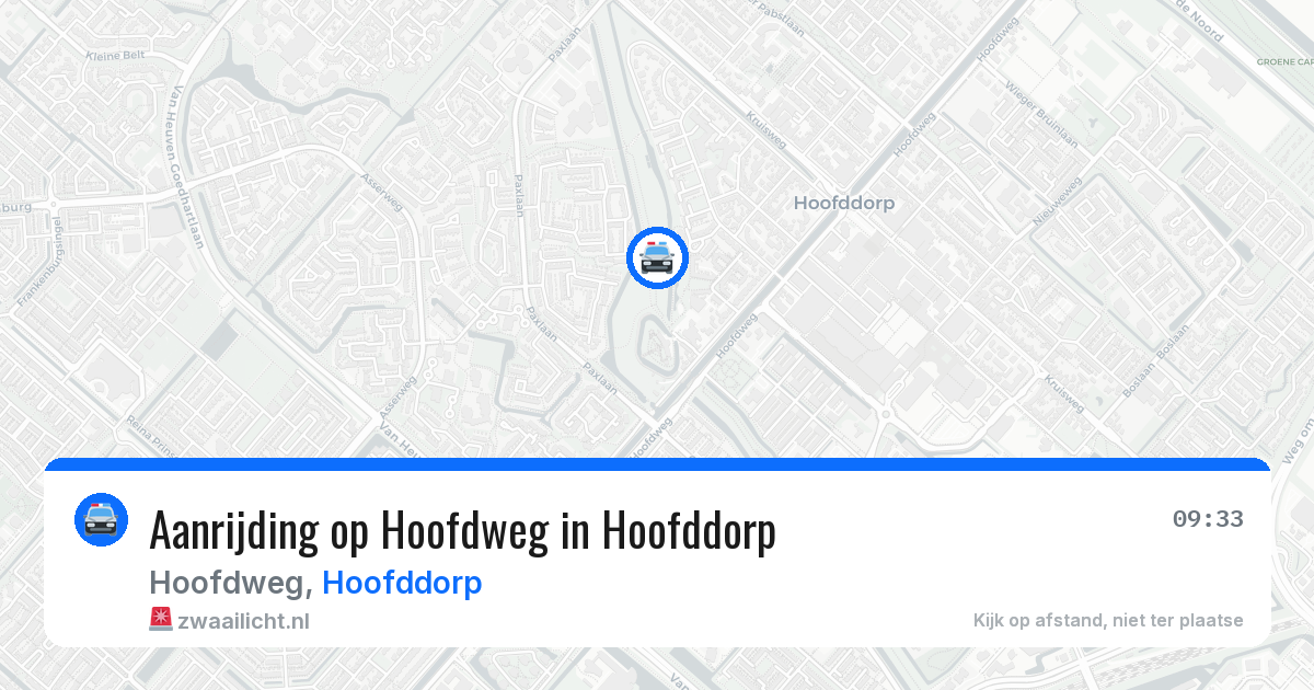 Aanrijding op Hoofdweg in Hoofddorp — 28 mrt 2026