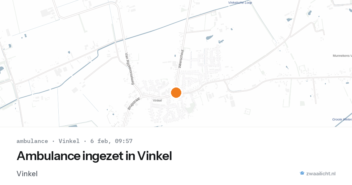Ambulance ingezet in Vinkel — 6 feb 2026