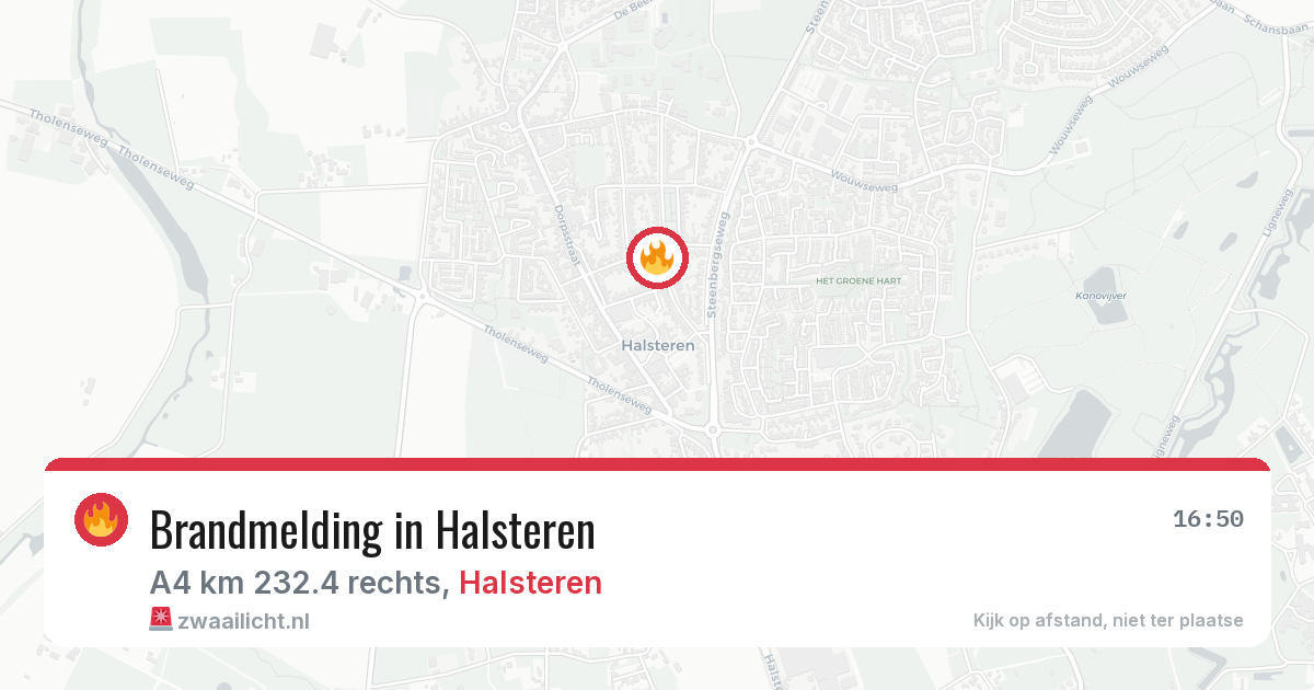 Brandmelding in Halsteren — 19 mei 2026