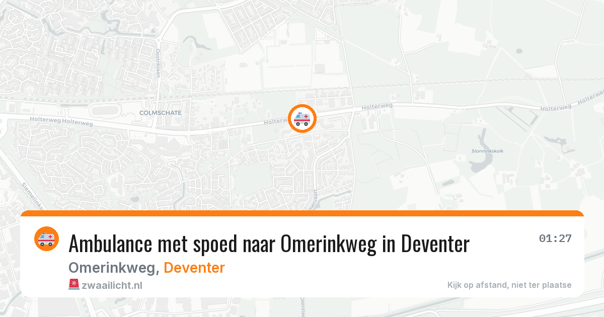 Ambulance met spoed naar Omerinkweg in Deventer — 20 jul 2026