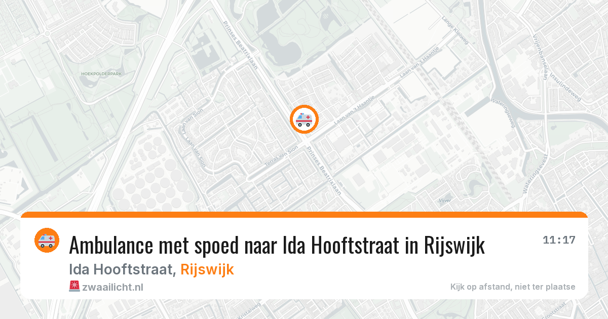 Ambulance met spoed naar Ida Hooftstraat in Rijswijk — 28 jan 2026