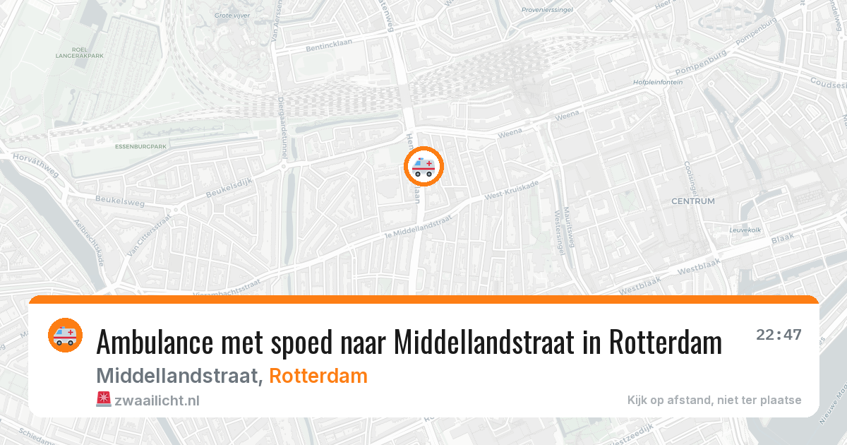 Ambulance met spoed naar Middellandstraat in Rotterdam — 1 jul 2026