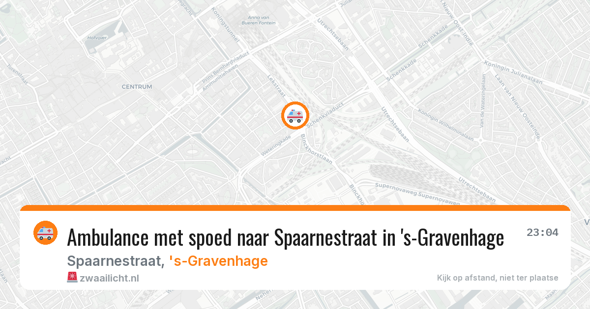 Ambulance met spoed naar Spaarnestraat in 's-Gravenhage — 25 jul 2026