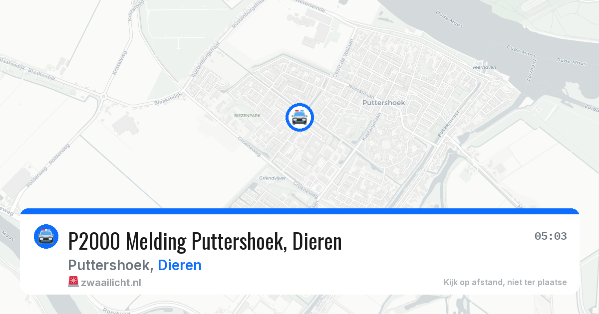 P2000 Melding Puttershoek, Dieren — 24 apr 2026