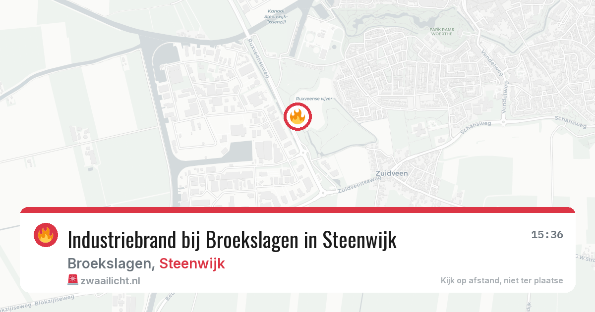 Industriebrand bij Broekslagen in Steenwijk — 24 jun 2026