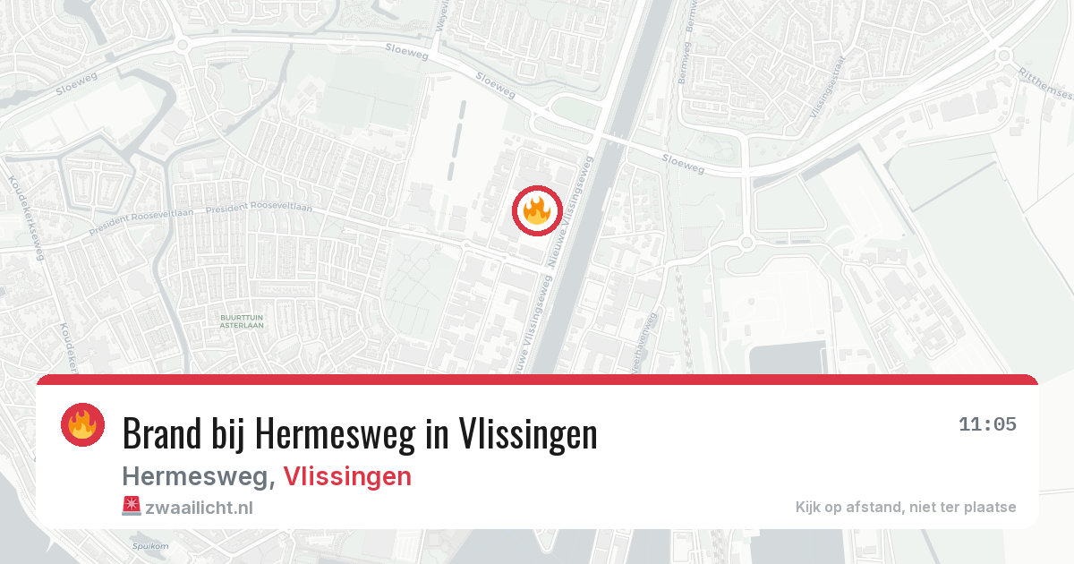 Brand bij Hermesweg in Vlissingen — 15 jun 2026