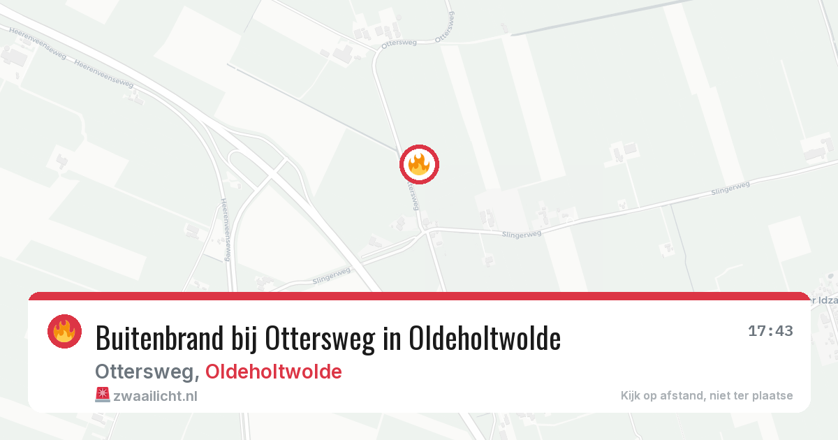 Buitenbrand bij Ottersweg in Oldeholtwolde — 30 jun 2026