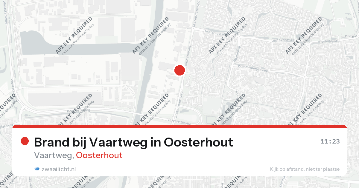 Brand bij Vaartweg in Oosterhout — 30 apr 2026
