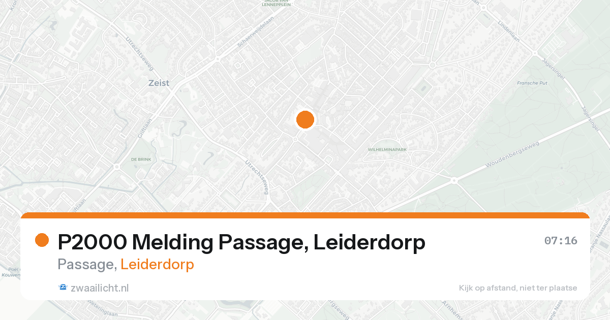 P2000 Melding Passage, Leiderdorp — 8 feb 2026