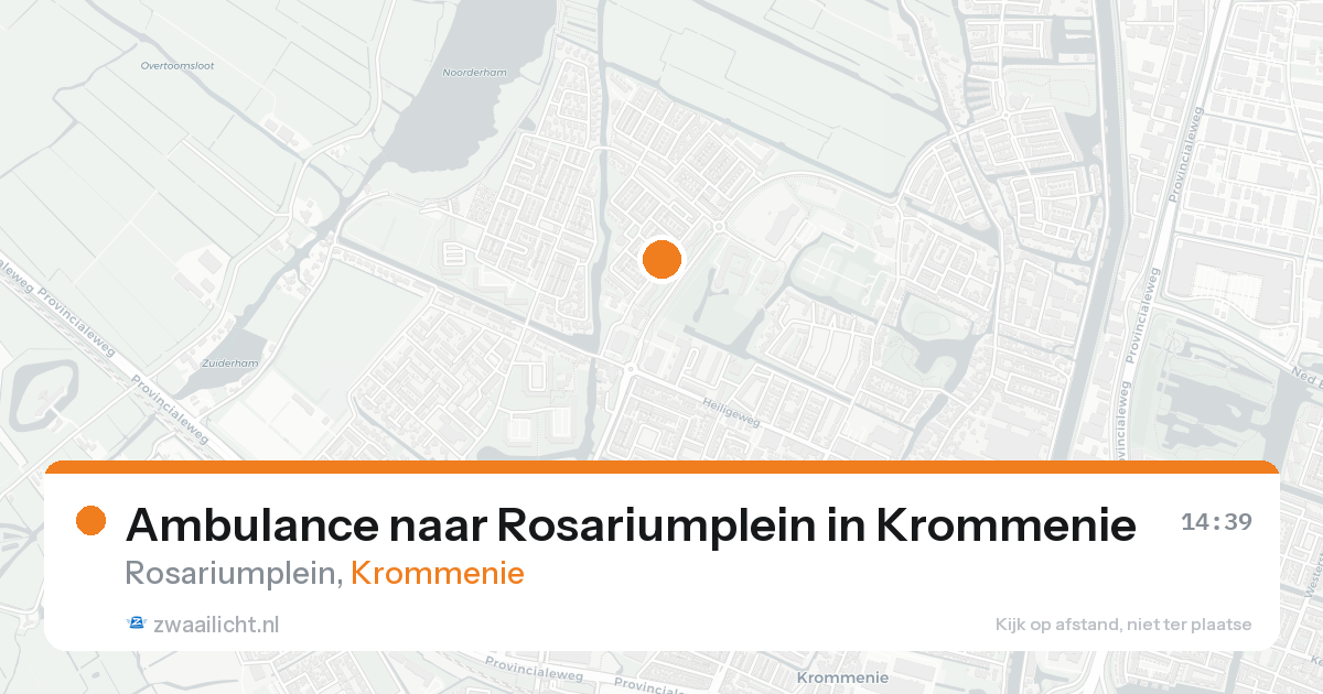 Ambulance naar Rosariumplein in Krommenie — 17 aug 2026