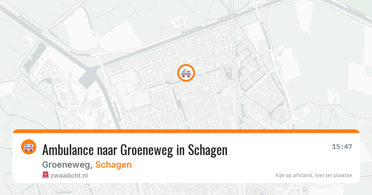 Ambulance naar Groeneweg in Schagen — 3 aug 2026