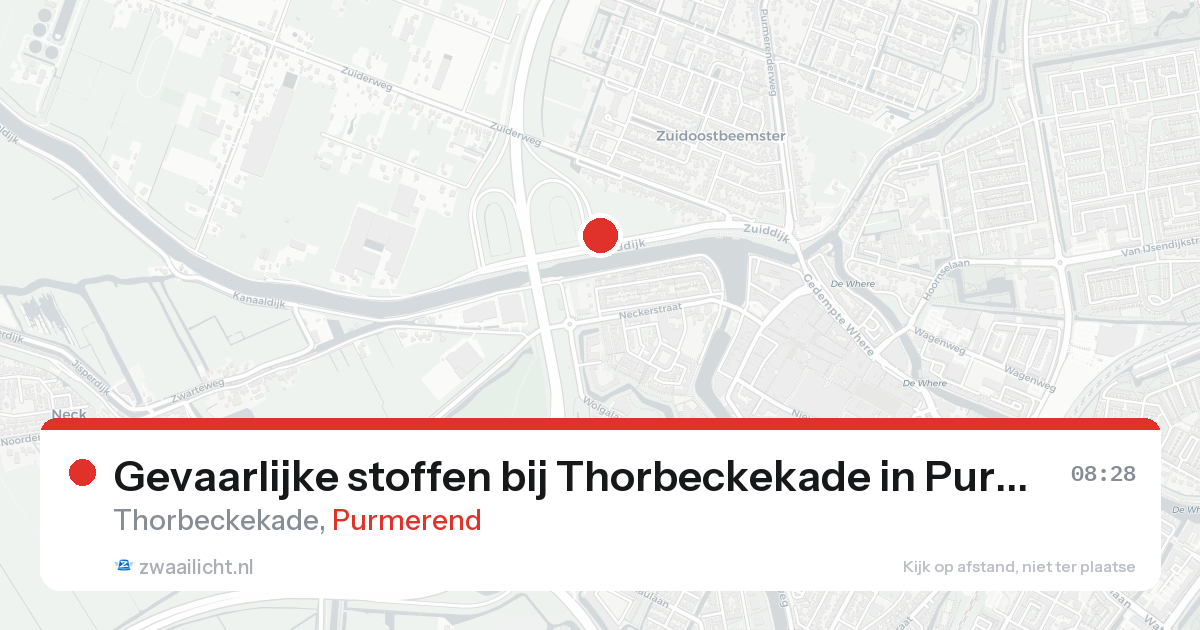 Gevaarlijke stoffen bij Thorbeckekade in Purmerend — 4 feb 2026
