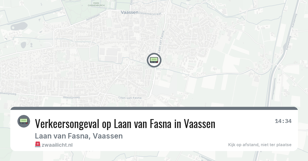 Verkeersongeval op Laan van Fasna in Vaassen — 24 mei 2026
