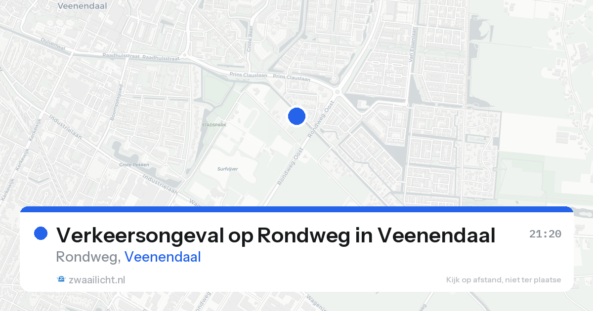Verkeersongeval op Rondweg in Veenendaal — 20 aug 2026