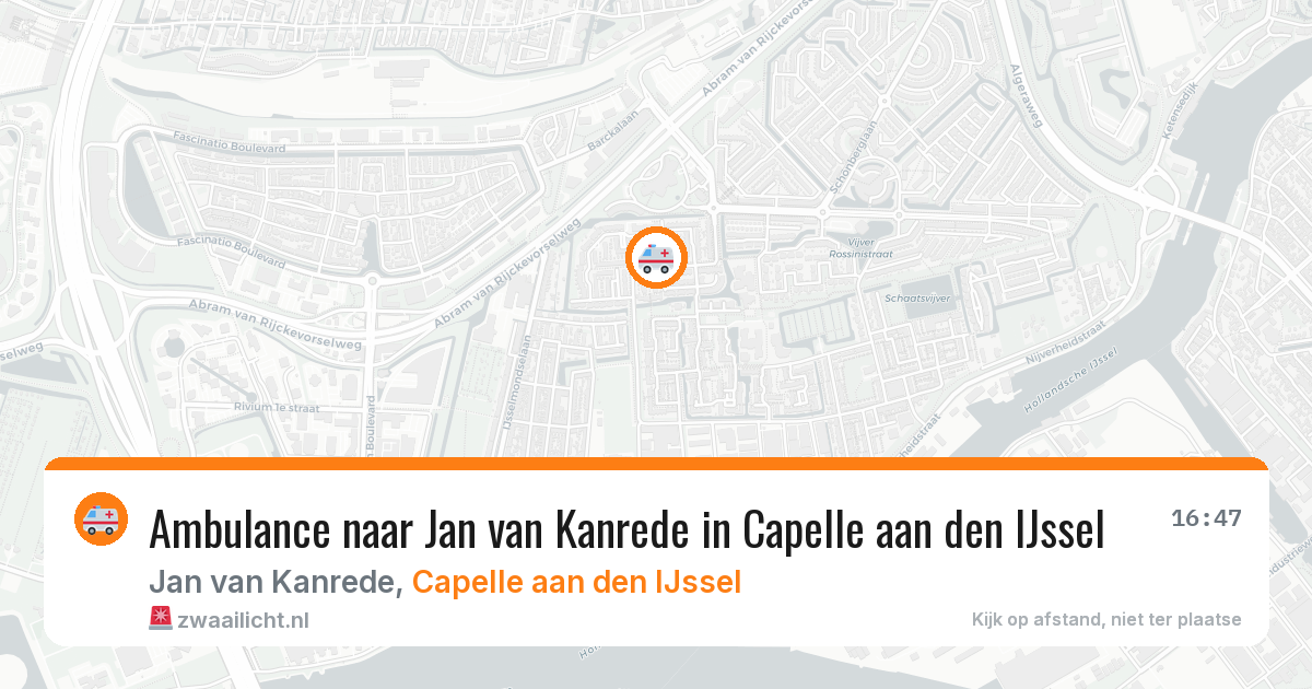 Ambulance naar Jan van Kanrede in Capelle aan den IJssel — 10 jul 2026