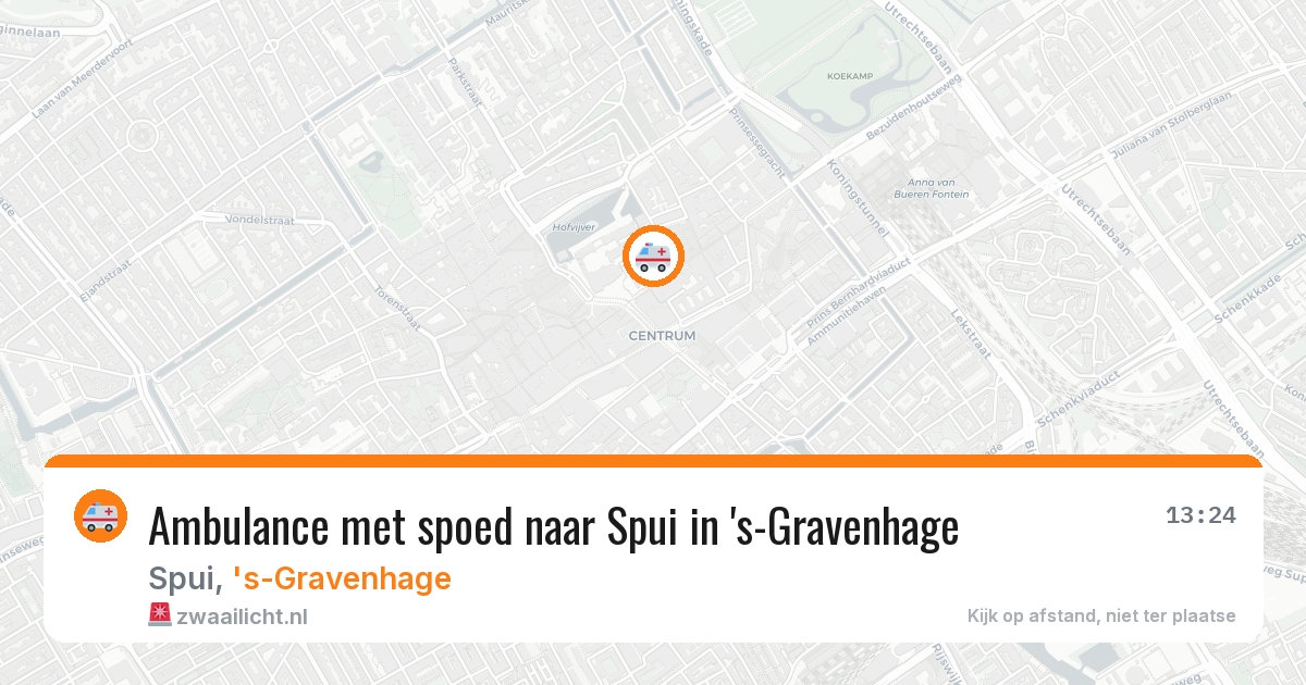 Ambulance met spoed naar Spui in 's-Gravenhage — 6 mei 2026