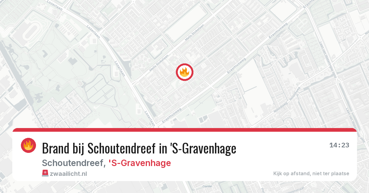 Brand bij Schoutendreef in 'S-Gravenhage — 21 mei 2026