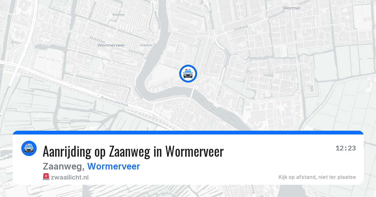 Aanrijding op Zaanweg in Wormerveer — 27 jul 2026