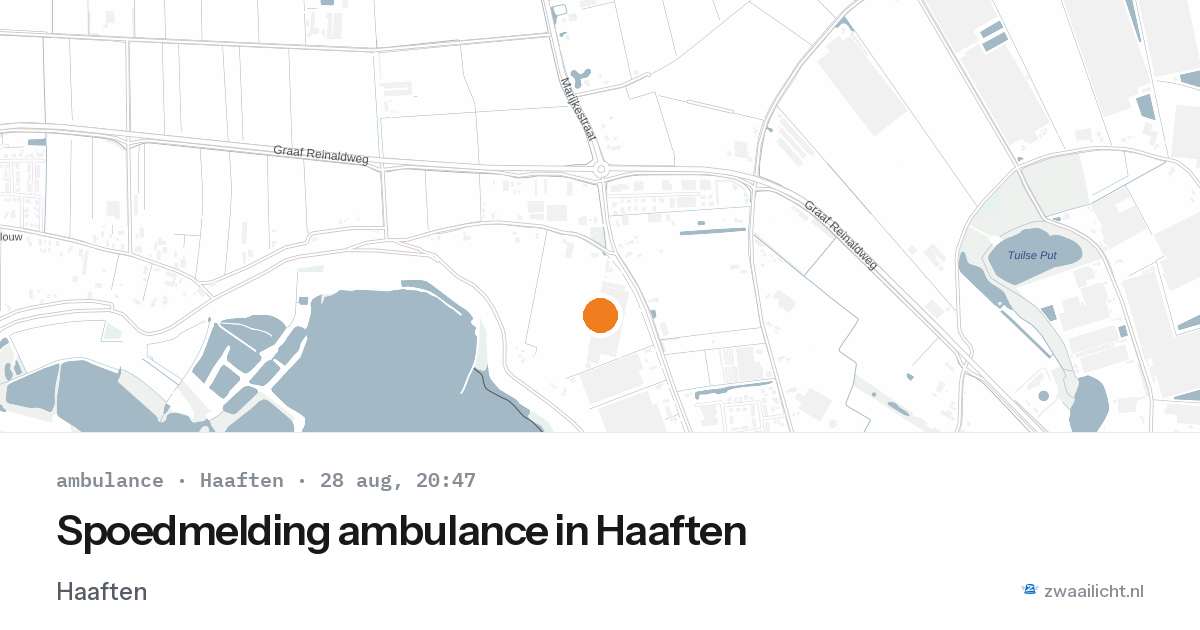 Spoedmelding ambulance in Haaften — 28 aug 2026