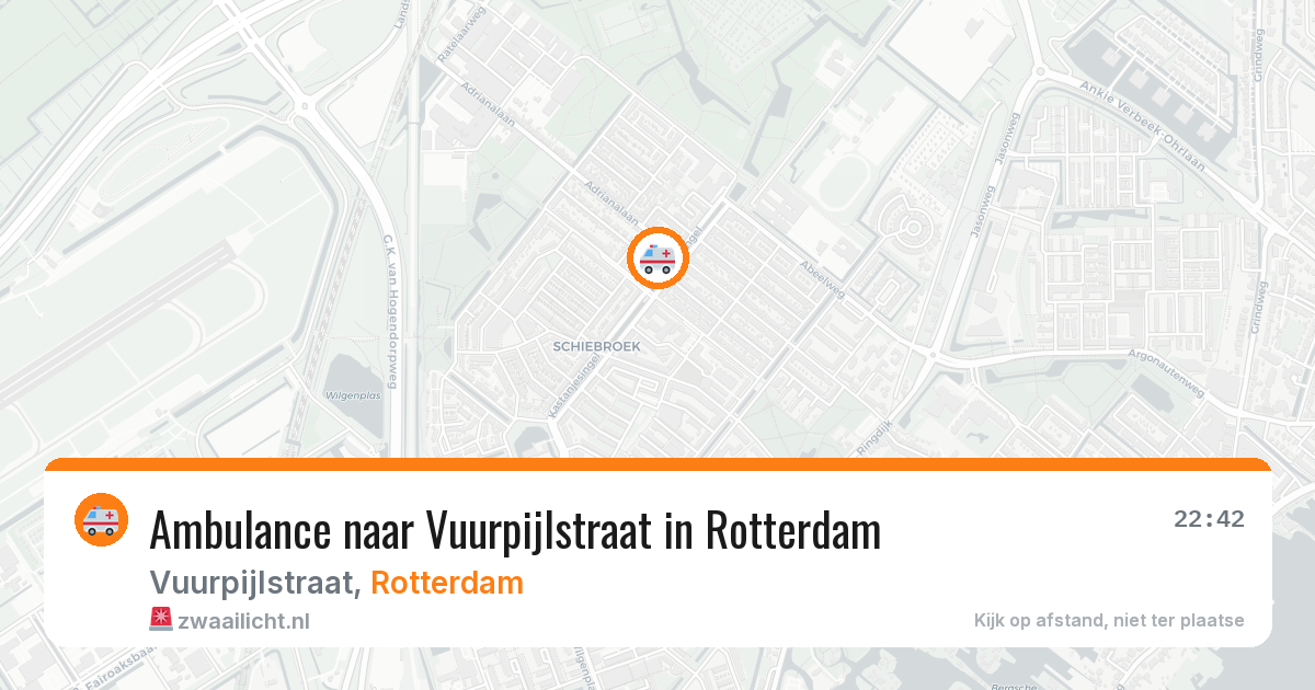 Ambulance naar Vuurpijlstraat in Rotterdam — 13 aug 2026