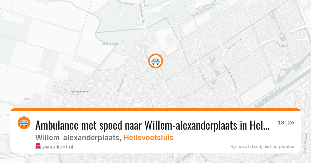 Ambulance met spoed naar Willem-alexanderplaats in Hellevoetsluis — 31 jul 2026