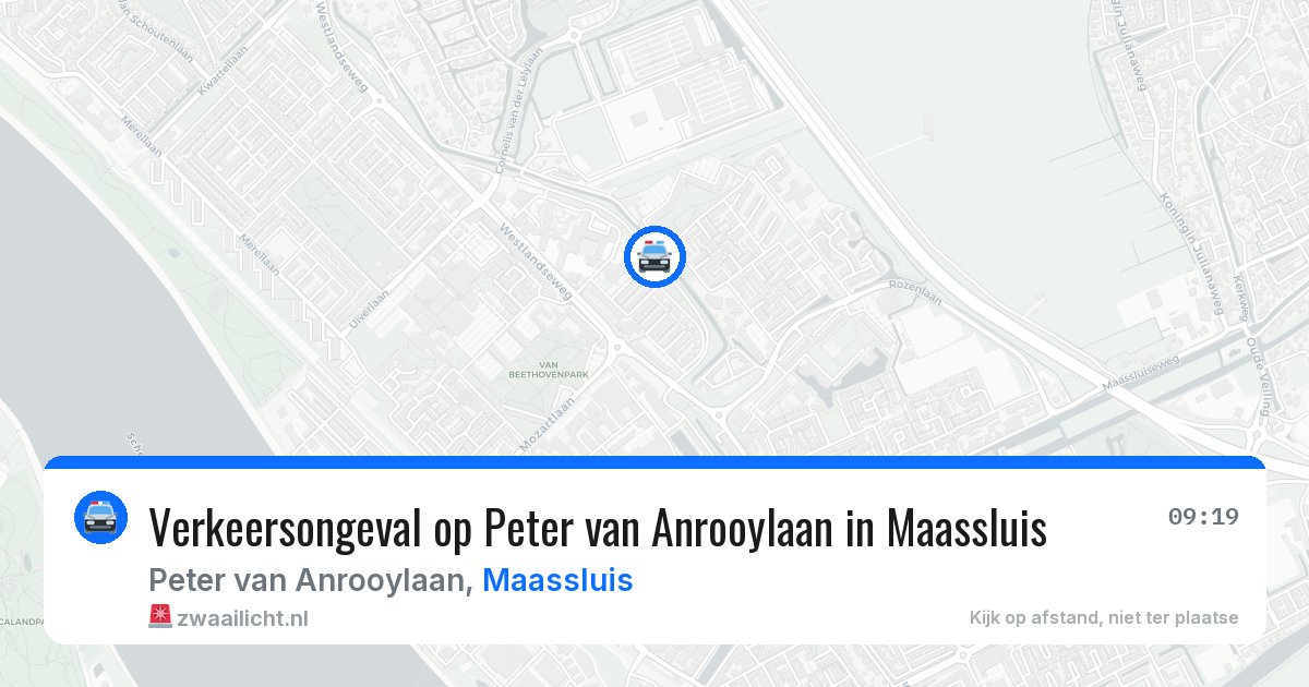 Verkeersongeval op Peter van Anrooylaan in Maassluis — 26 mei 2026