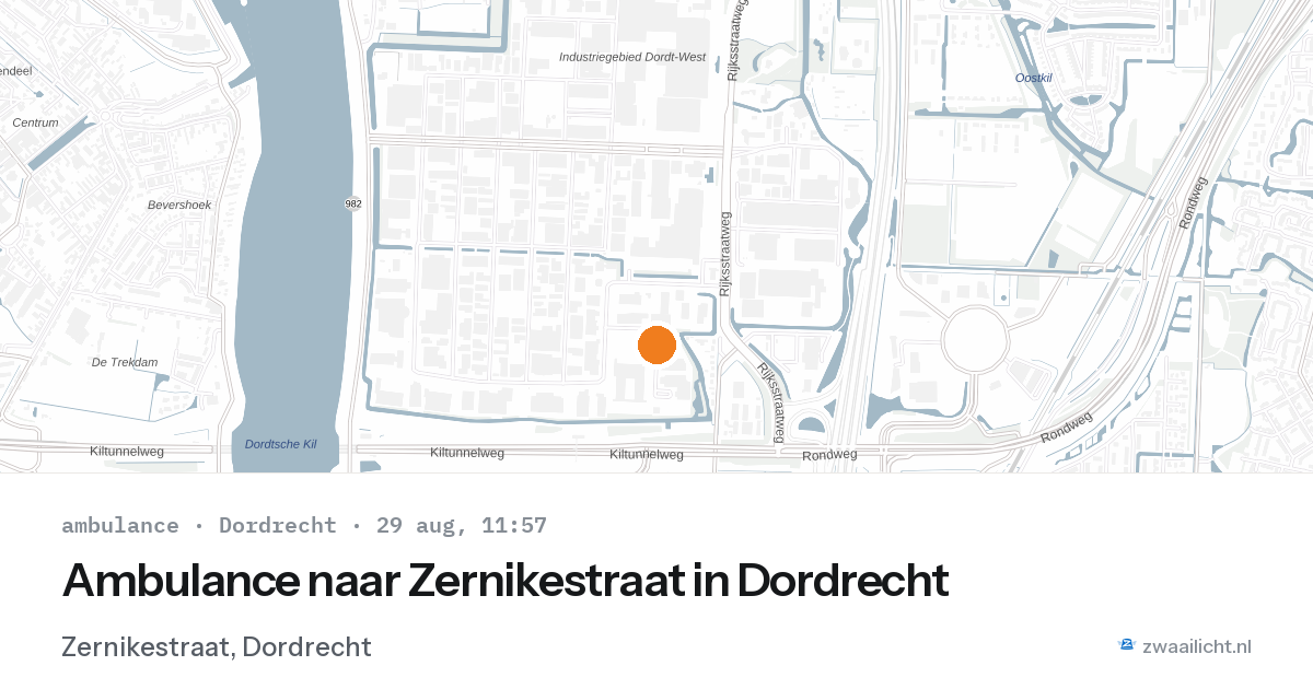 Ambulance naar Zernikestraat in Dordrecht — 29 aug 2026