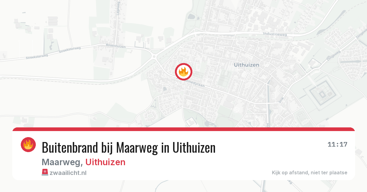 Buitenbrand bij Maarweg in Uithuizen — 30 jul 2026