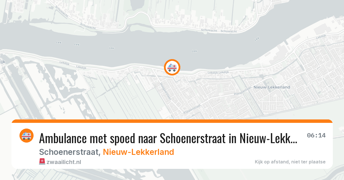 Ambulance met spoed naar Schoenerstraat in Nieuw-Lekkerland — 22 jan 2026