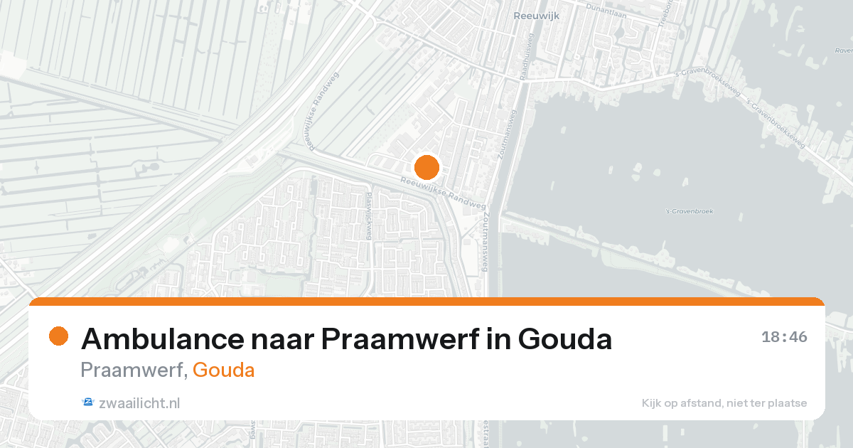 Ambulance naar Praamwerf in Gouda — 23 aug 2026
