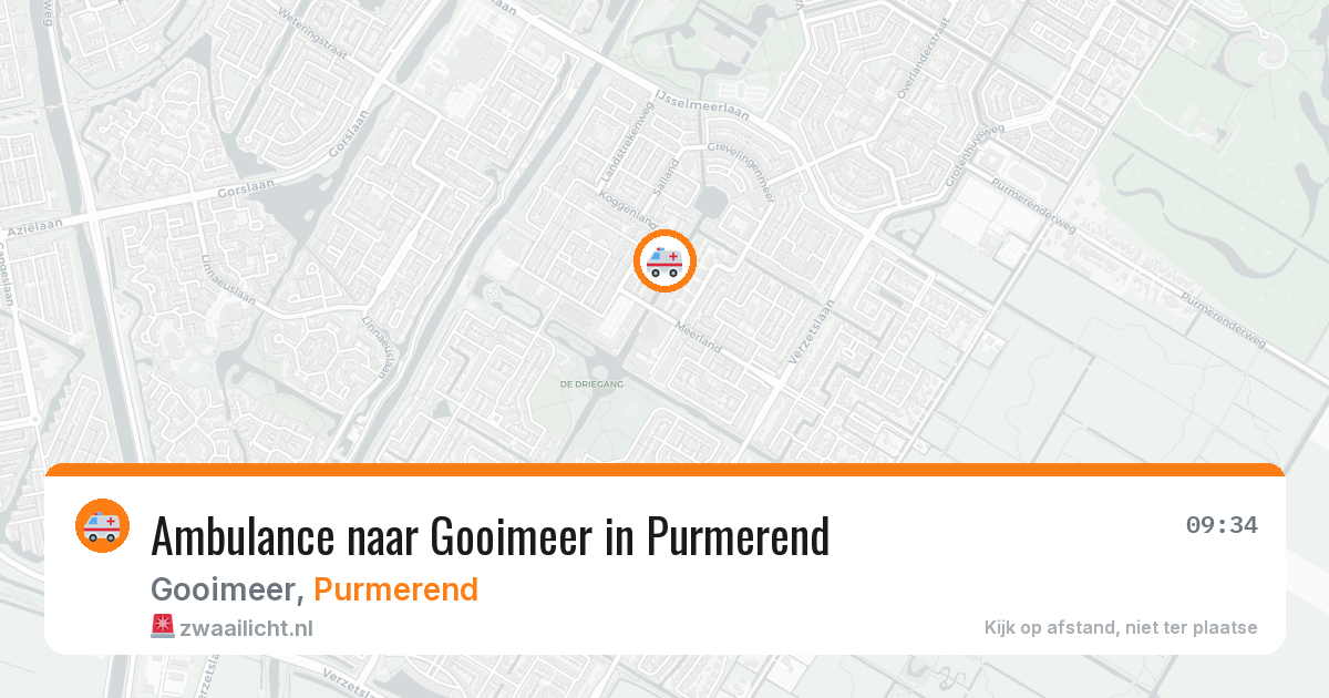Ambulance naar Gooimeer in Purmerend — 21 jul 2026
