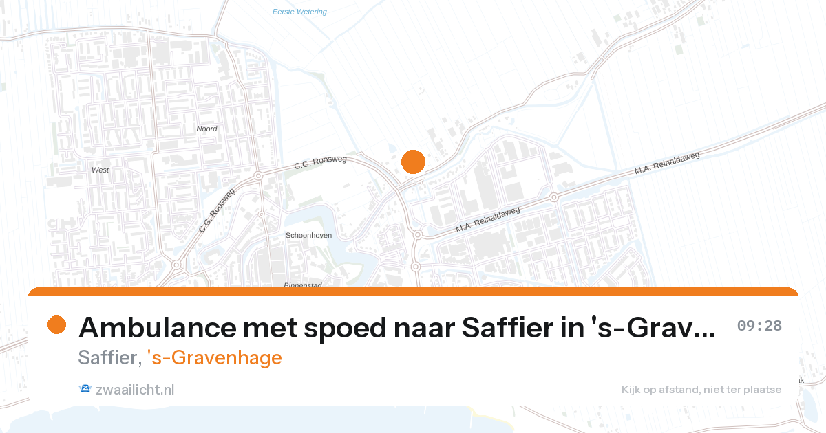 Ambulance met spoed naar Saffier in 's-Gravenhage — 27 aug 2026