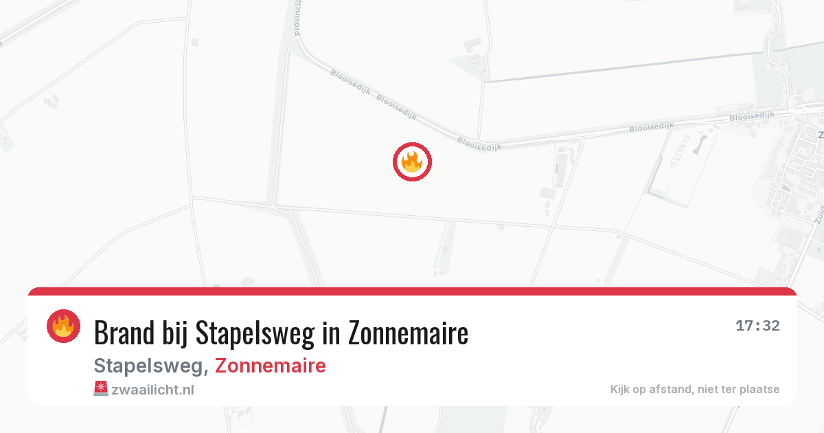 Brand bij Stapelsweg in Zonnemaire — 15 apr 2026