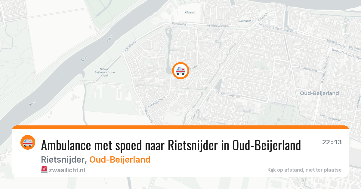 Ambulance met spoed naar Rietsnijder in Oud-Beijerland — 8 jul 2026