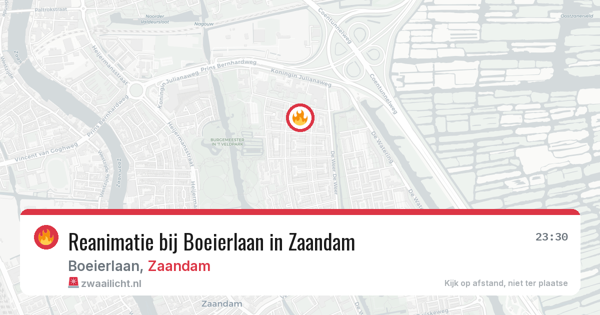Reanimatie bij Boeierlaan in Zaandam — 25 jan 2026