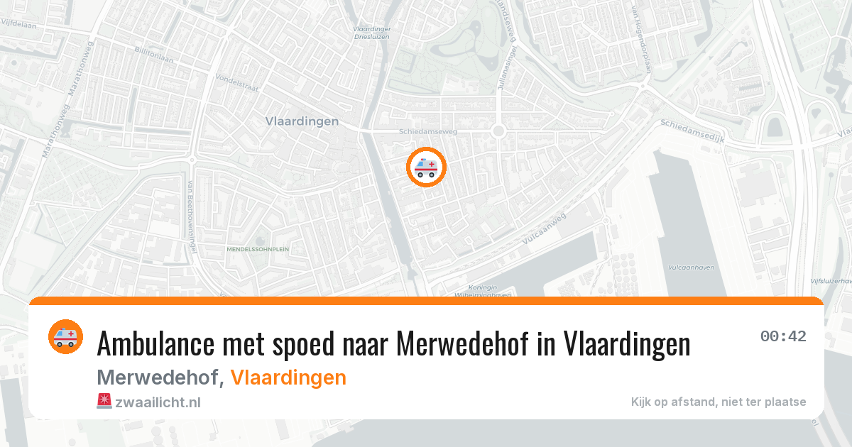 Ambulance met spoed naar Merwedehof in Vlaardingen — 27 jun 2026