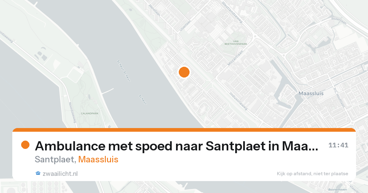 Ambulance met spoed naar Santplaet in Maassluis — 22 aug 2026
