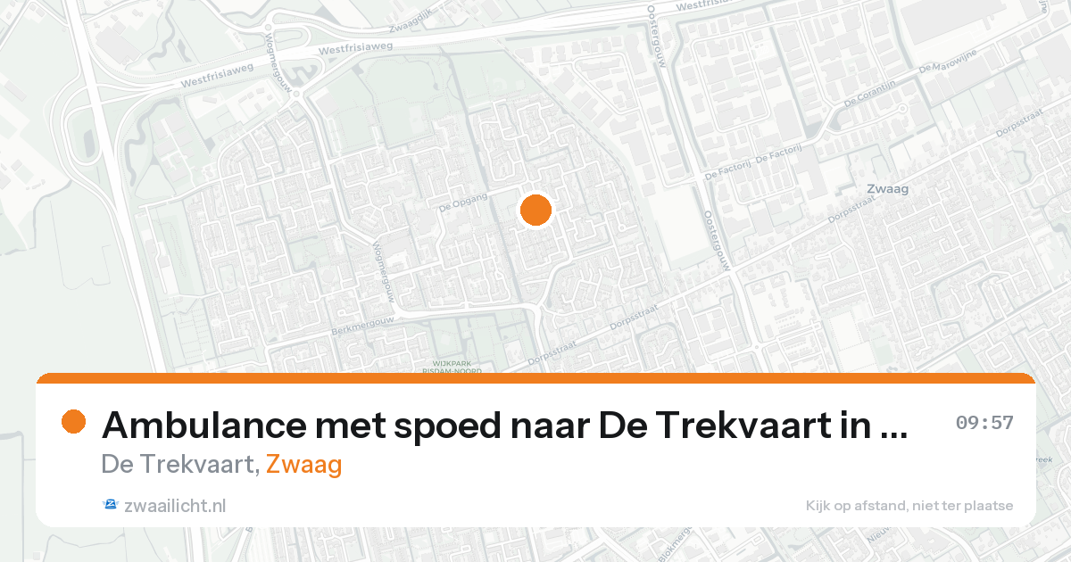 Ambulance met spoed naar De Trekvaart in Zwaag — 31 jan 2026