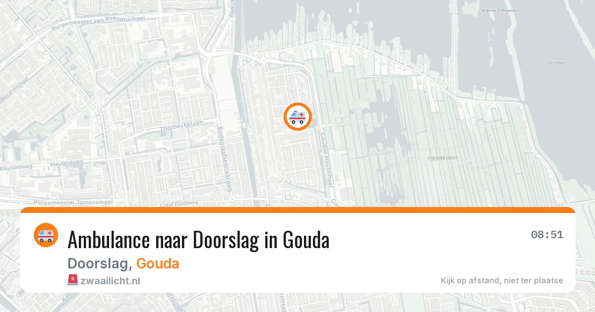 Ambulance naar Doorslag in Gouda — 23 mrt 2026