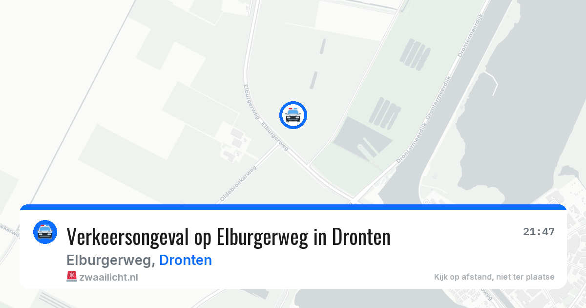Verkeersongeval op Elburgerweg in Dronten — 6 apr 2026
