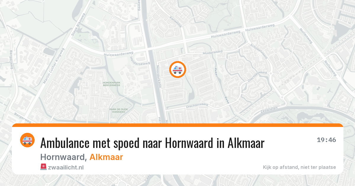 Ambulance met spoed naar Hornwaard in Alkmaar — 16 apr 2026