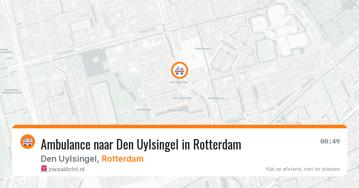 Ambulance naar Den Uylsingel in Rotterdam — 14 aug 2026