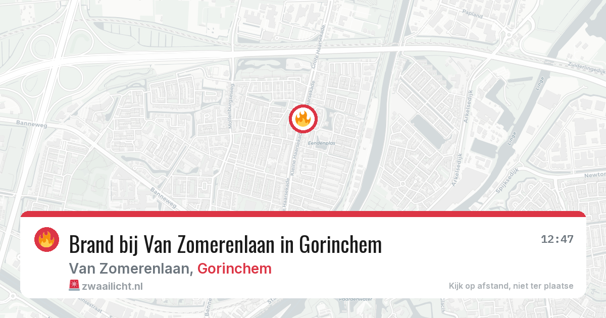 Brand bij Van Zomerenlaan in Gorinchem — 27 apr 2026