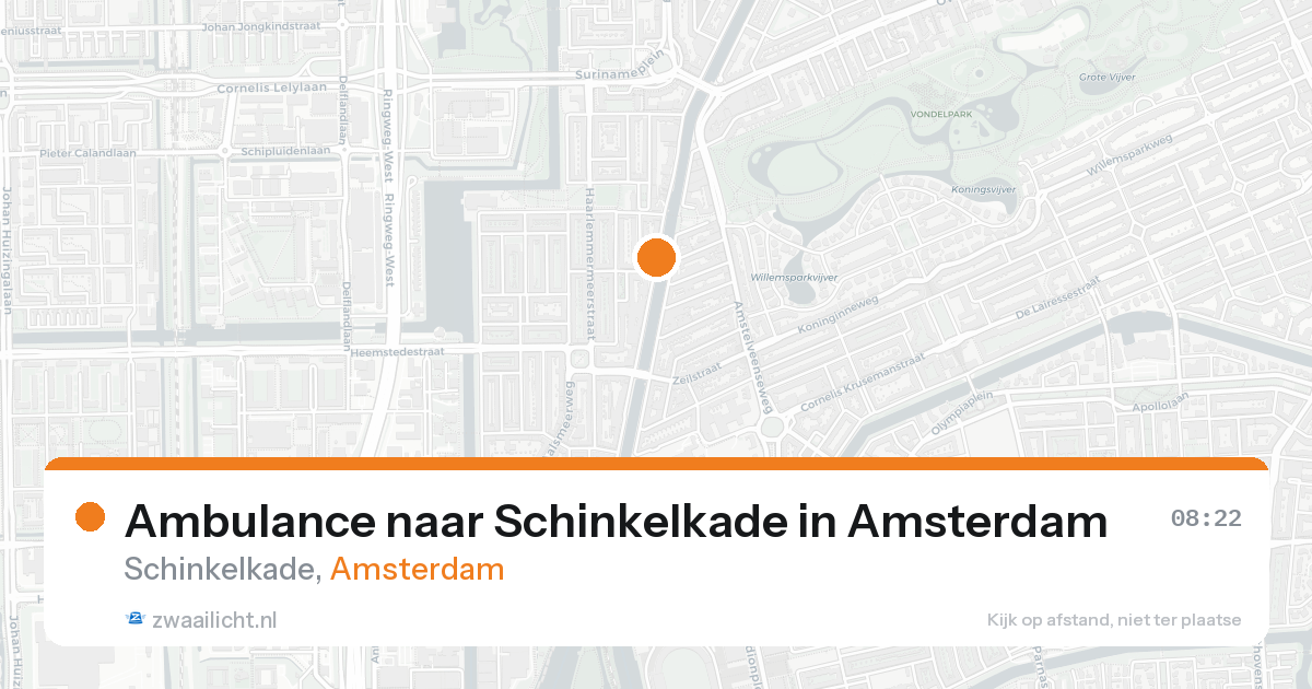 Ambulance naar Schinkelkade in Amsterdam — 20 aug 2026