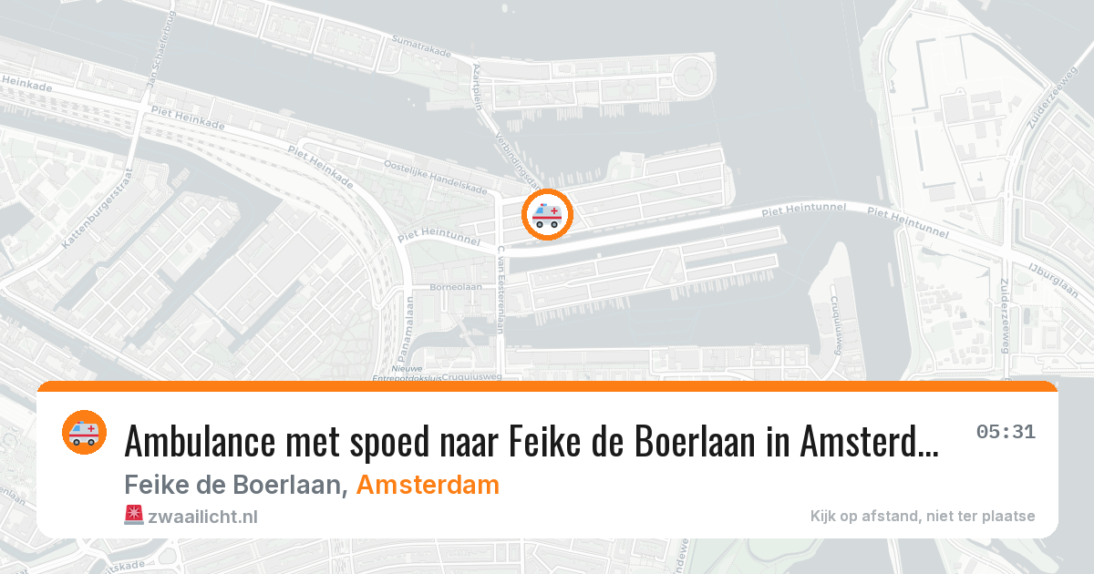 Ambulance met spoed naar Feike de Boerlaan in Amsterdam — 28 mrt 2026