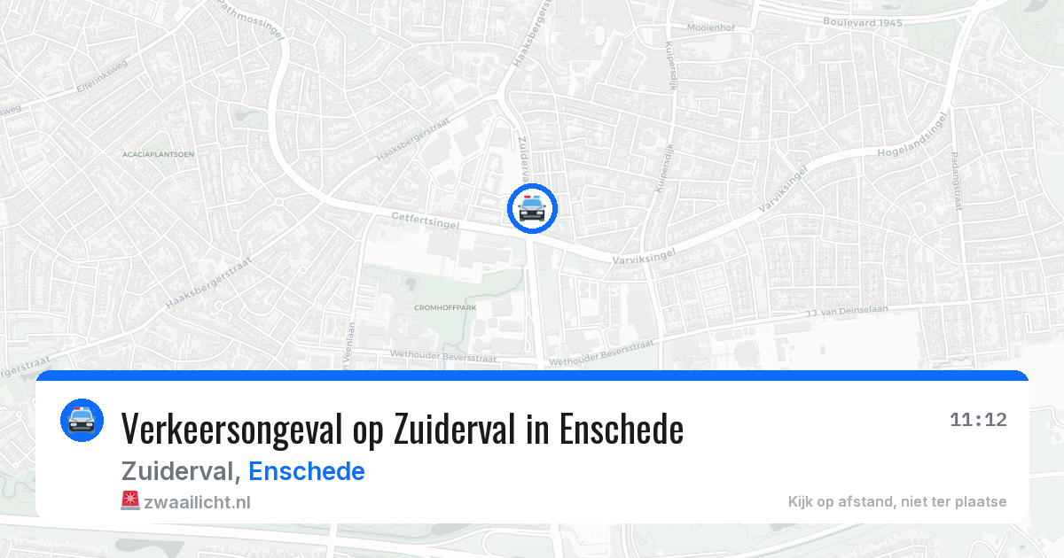 Verkeersongeval op Zuiderval in Enschede — 9 mei 2026