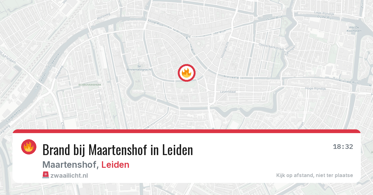 Brand bij Maartenshof in Leiden — 28 jul 2026