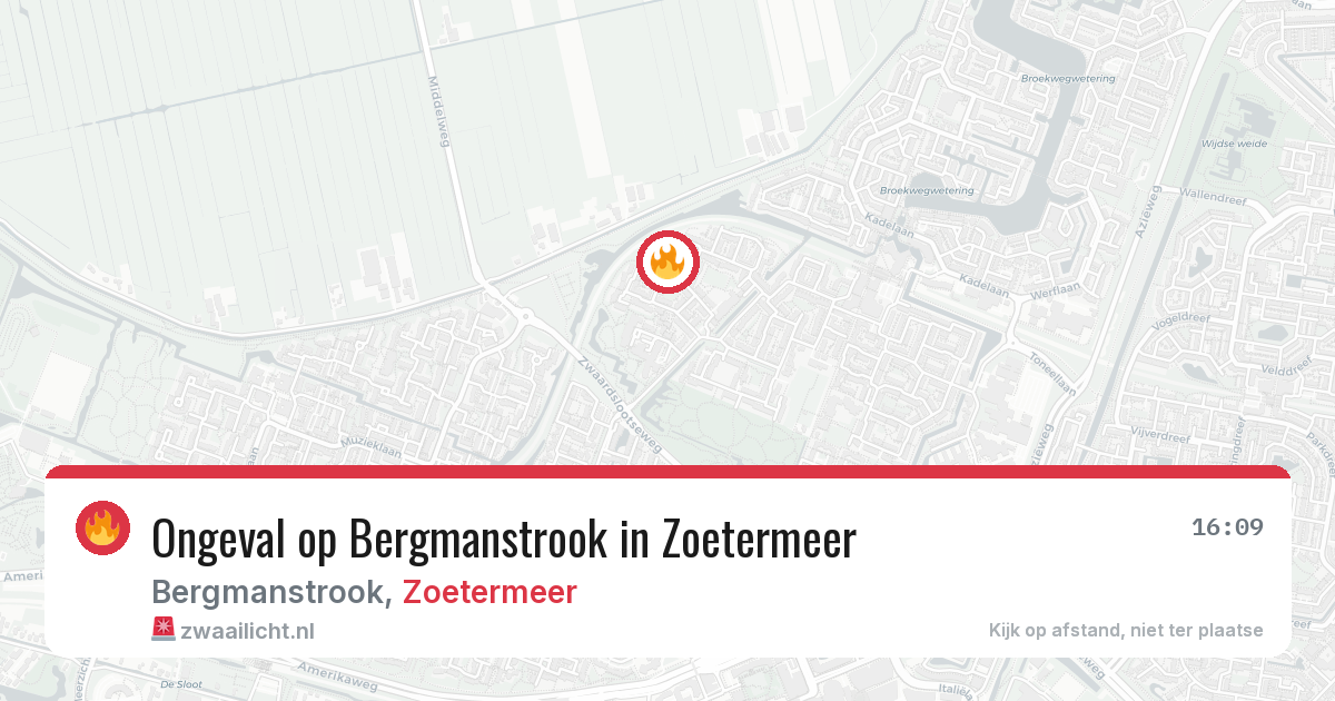 Ongeval op Bergmanstrook in Zoetermeer — 27 jun 2026