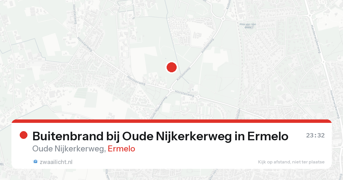 Buitenbrand bij Oude Nijkerkerweg in Ermelo — 22 aug 2026